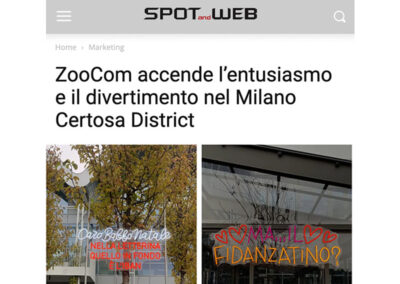 ZooCom accende l’entusiasmo e il divertimento nel Milano Certosa District