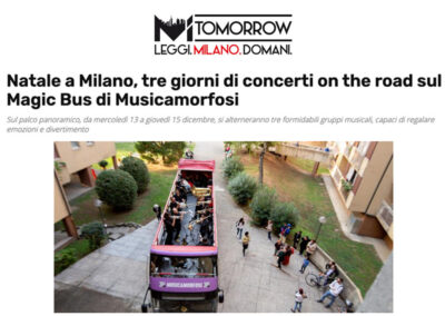 Natale a Milano, tre giorni di concerti on the road sul Magic Bus di Musicamorfosi